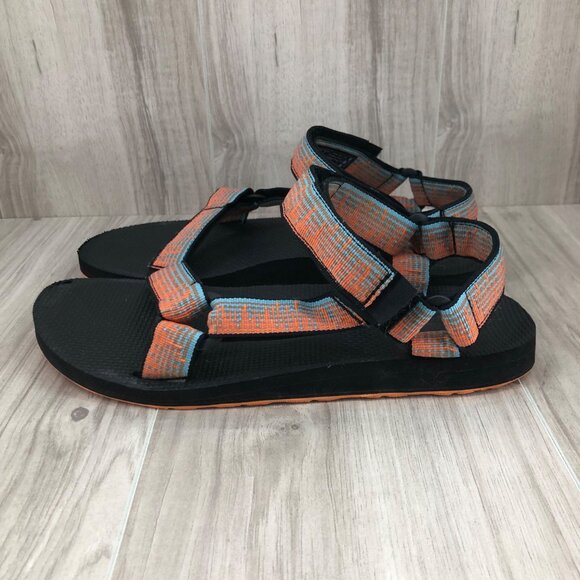 Teva Sandals Mens 10 Orange Blue Hook and Loop Outdoor Shoes main image 5